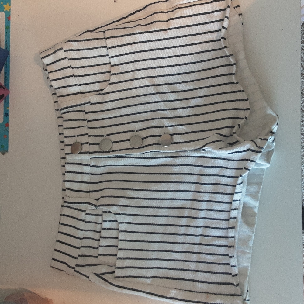 Altar'd state black and white denim Shorts size 3
